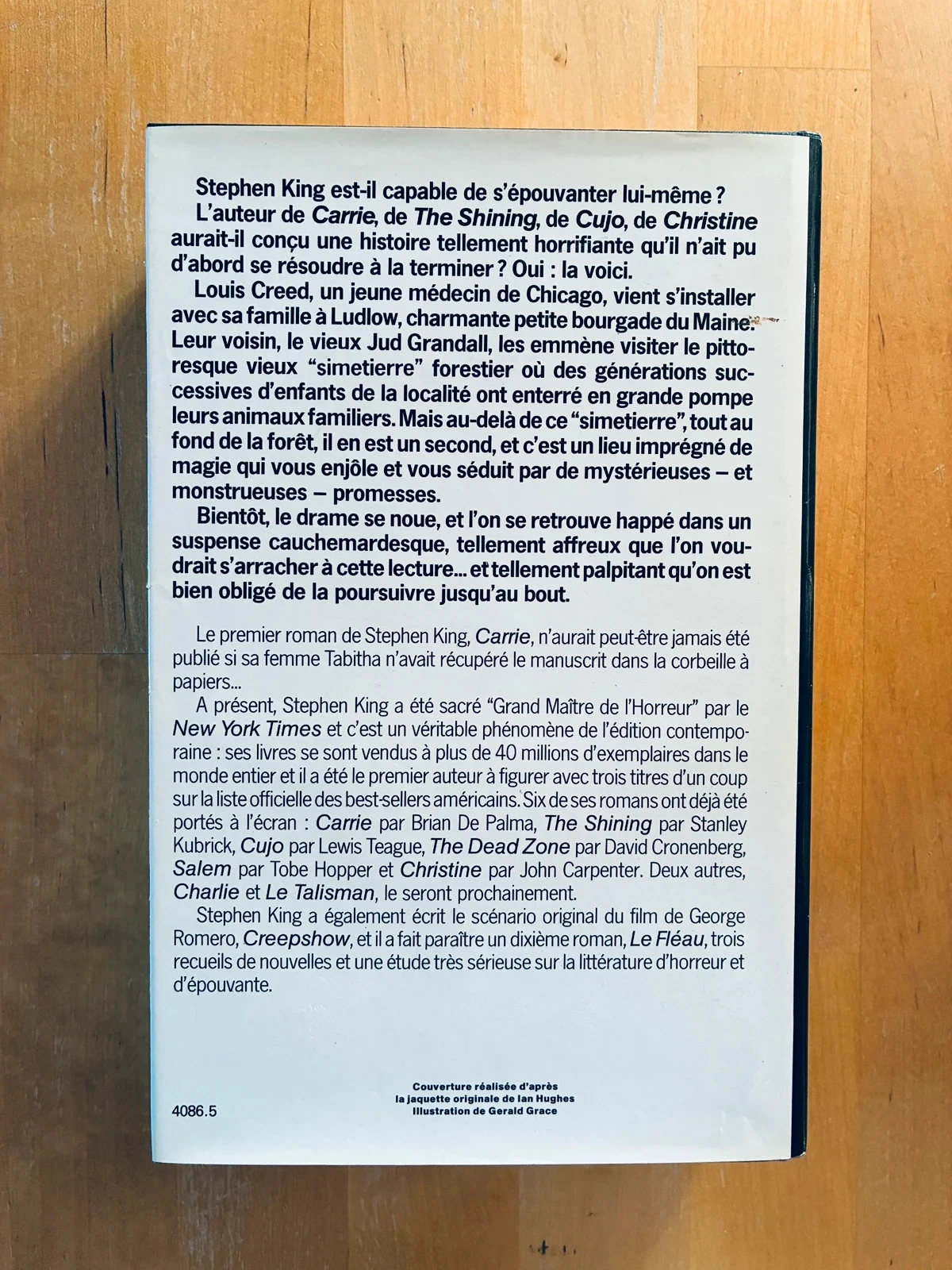 Belo livro Cemitério de Stephen King edição France Loisirs 1985. – photo 2